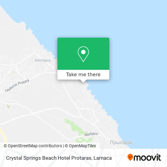 Crystal Springs Beach Hotel Protaras map