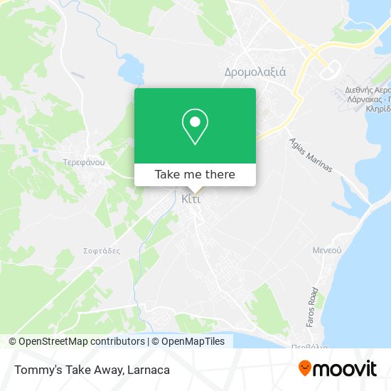 Tommy's Take Away map