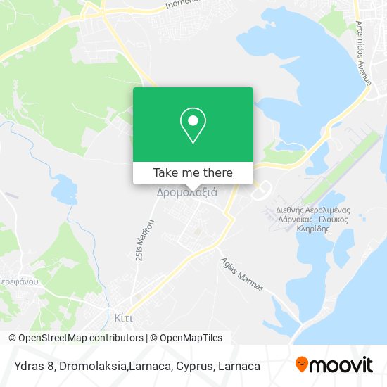 Ydras 8, Dromolaksia,Larnaca, Cyprus χάρτης