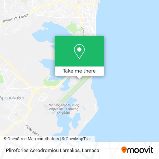 Plirofories Aerodromiou Larnakas map