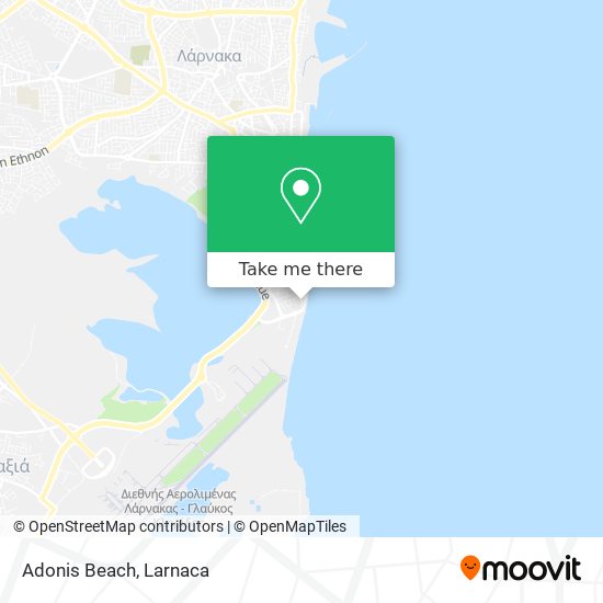 Adonis Beach χάρτης