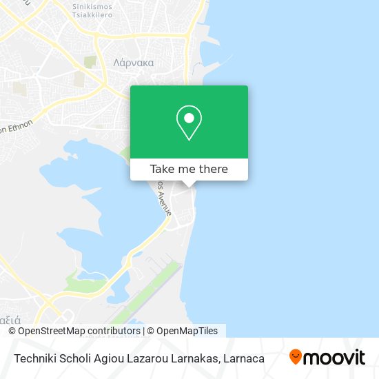 Techniki Scholi Agiou Lazarou Larnakas map