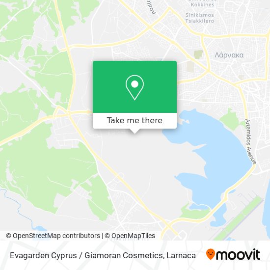 Evagarden Cyprus / Giamoran Cosmetics map