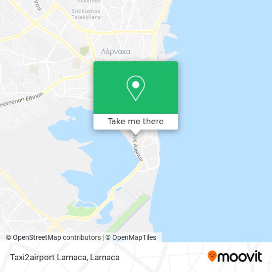 Taxi2airport Larnaca map
