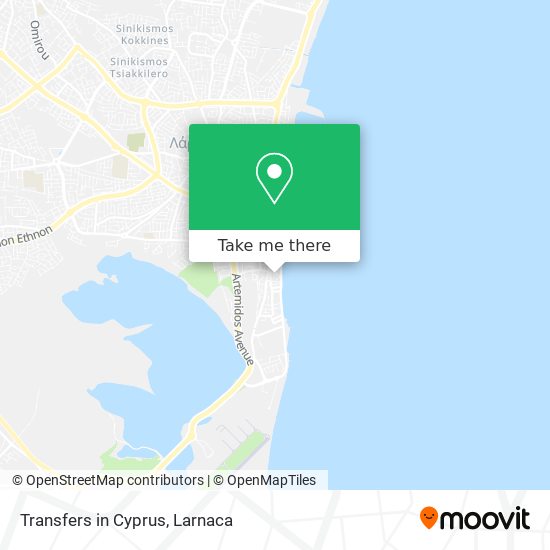 Transfers in Cyprus χάρτης