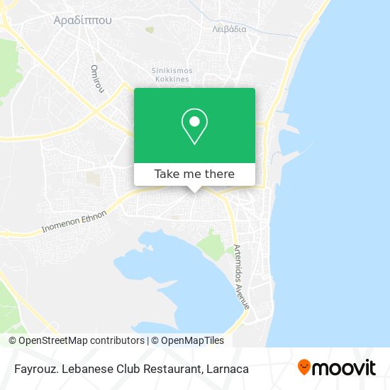 Fayrouz. Lebanese Club Restaurant χάρτης