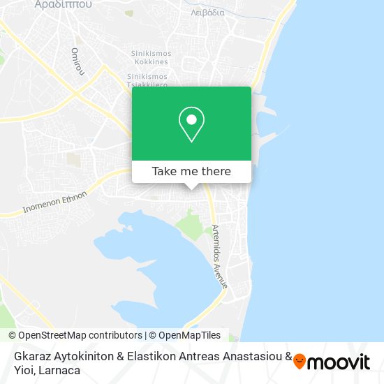 Gkaraz Aytokiniton & Elastikon Antreas Anastasiou & Yioi χάρτης