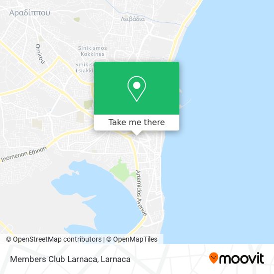 Members Club Larnaca χάρτης