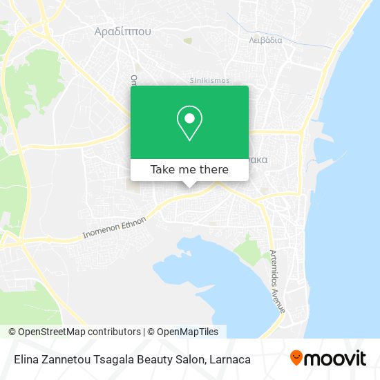 Elina Zannetou Tsagala Beauty Salon map