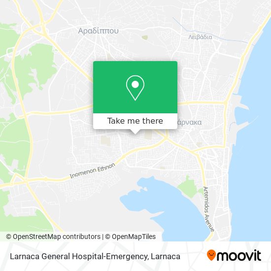 Larnaca General Hospital-Emergency map