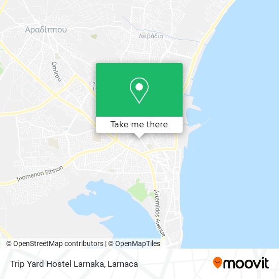 Trip Yard Hostel Larnaka map