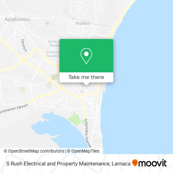 S Rush Electrical and Property Maintenance map