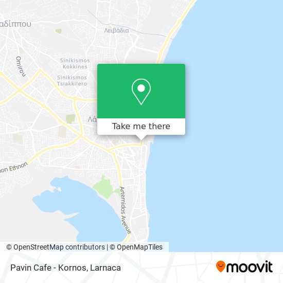 Pavin Cafe - Kornos map