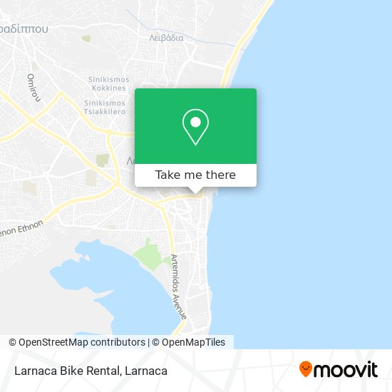 Larnaca Bike Rental map