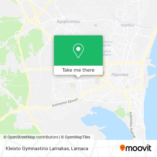 Kleisto Gymnastirio Larnakas map