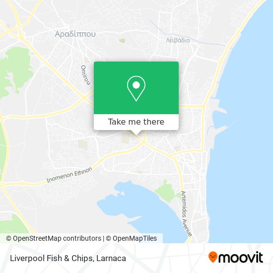 Liverpool Fish & Chips map