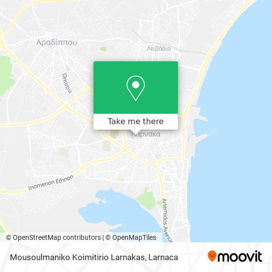 Mousoulmaniko Koimitirio Larnakas χάρτης
