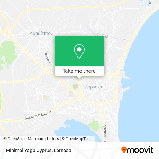 Minimal Yoga Cyprus map