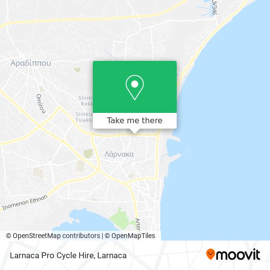 Larnaca Pro Cycle Hire χάρτης