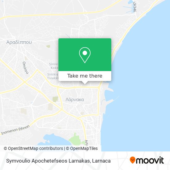 Symvoulio Apochetefseos Larnakas χάρτης