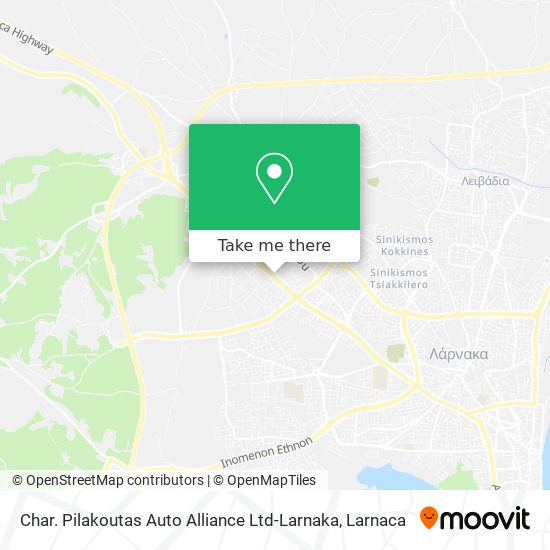 Char. Pilakoutas Auto Alliance Ltd-Larnaka map