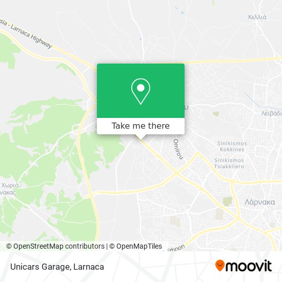 Unicars Garage map