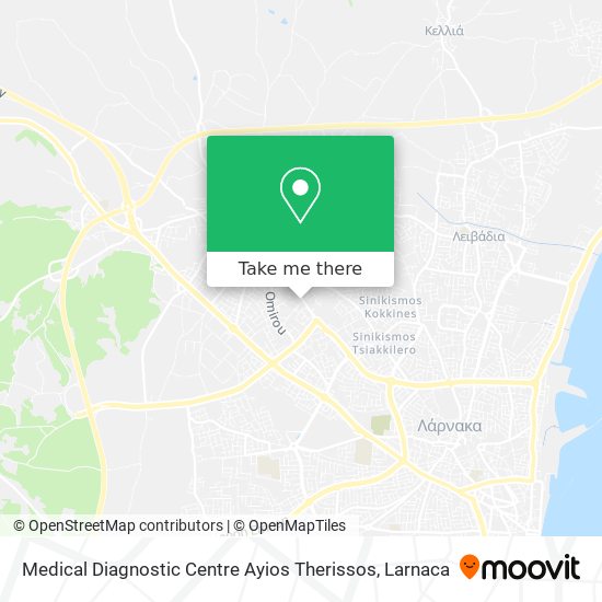 Medical Diagnostic Centre Ayios Therissos map