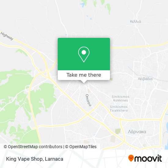 King Vape Shop map