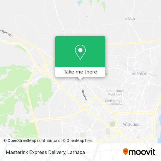 Masterink Express Delivery map