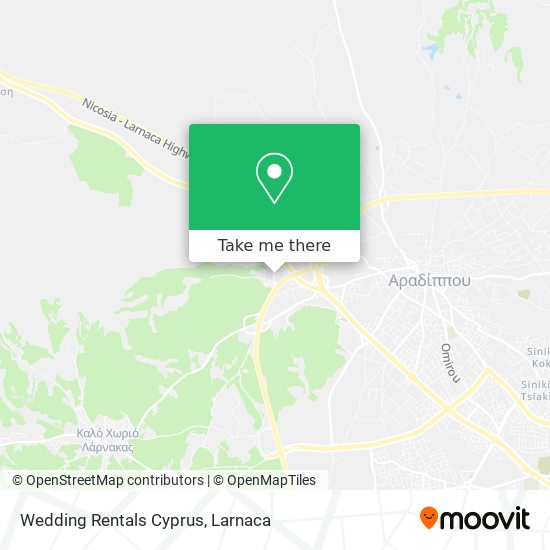 Wedding Rentals Cyprus map