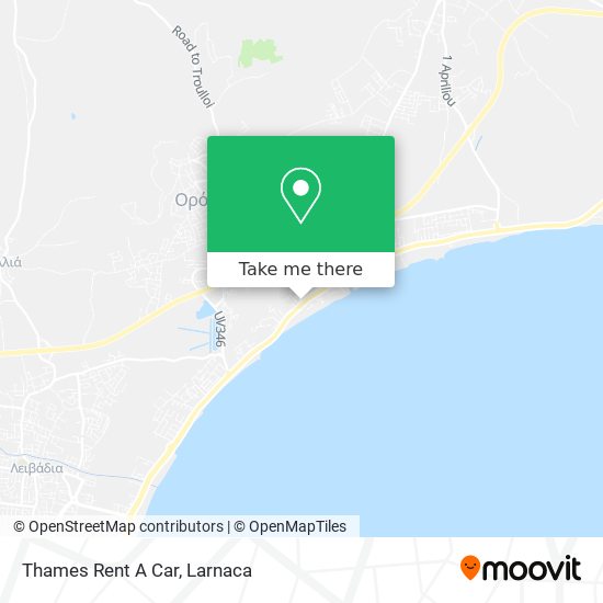 Thames Rent A Car map