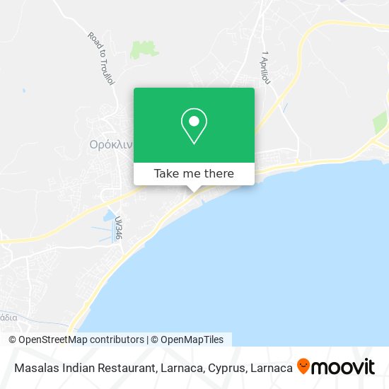 Masalas Indian Restaurant, Larnaca, Cyprus χάρτης