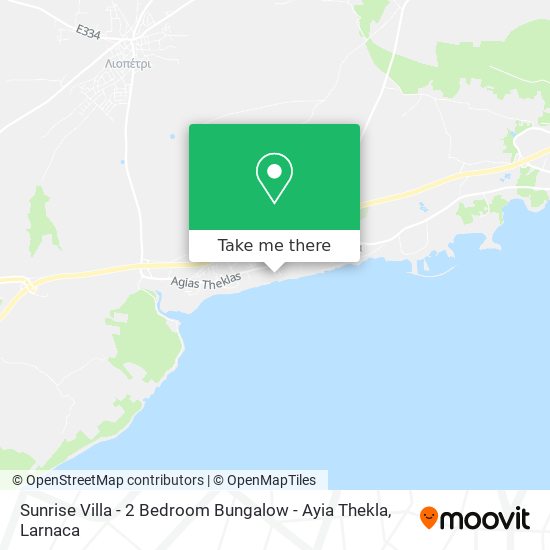 Sunrise Villa - 2 Bedroom Bungalow - Ayia Thekla χάρτης