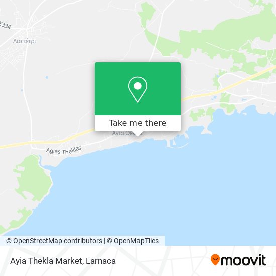 Ayia Thekla Market map
