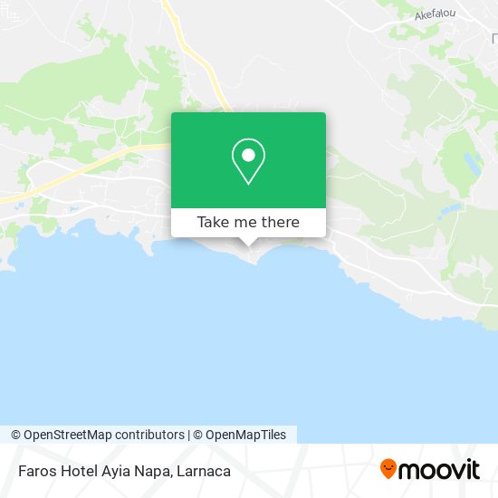 Faros Hotel Ayia Napa map