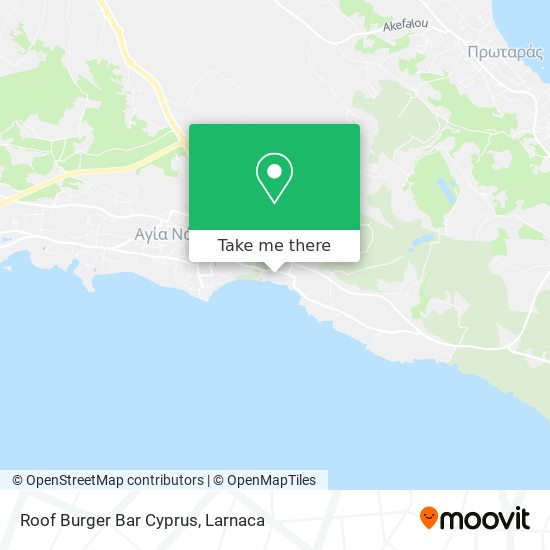 Roof Burger Bar Cyprus map