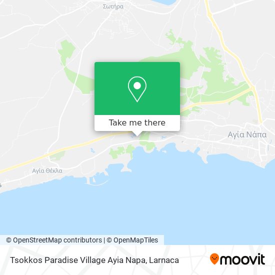 Tsokkos Paradise Village Ayia Napa χάρτης