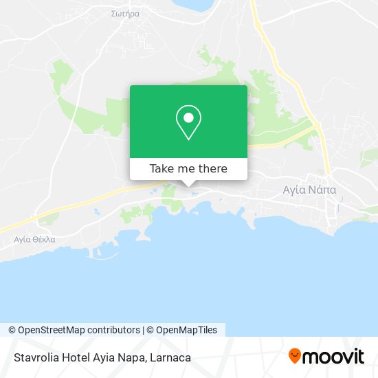 Stavrolia Hotel Ayia Napa map
