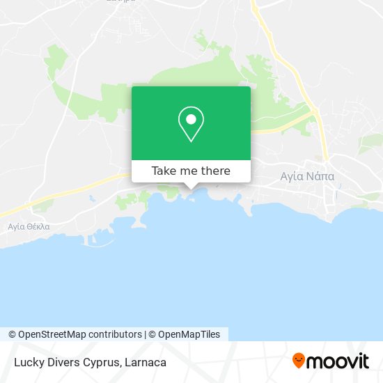 Lucky Divers Cyprus map