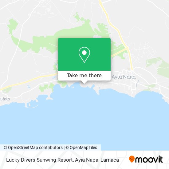 Lucky Divers Sunwing Resort, Ayia Napa χάρτης