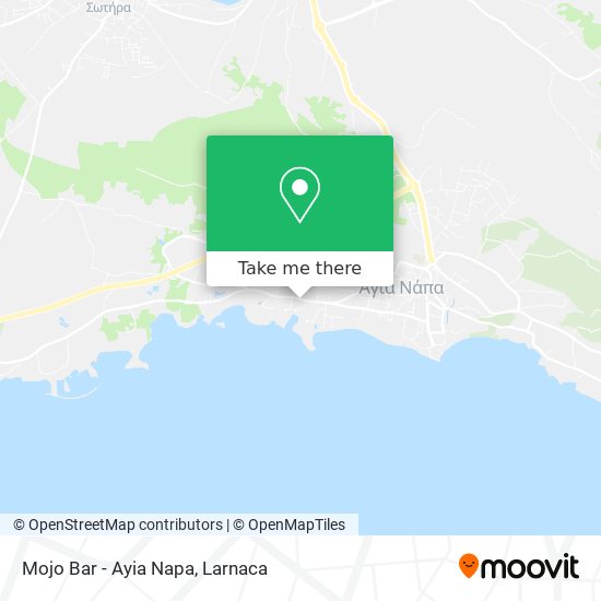 Mojo Bar - Ayia Napa map