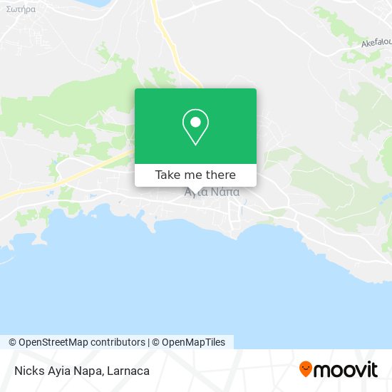 Nicks Ayia Napa map