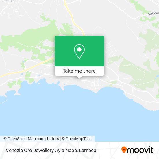 Venezia Oro Jewellery Ayia Napa map