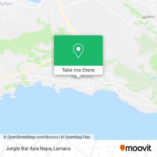 Jungle Bar Ayia Napa χάρτης