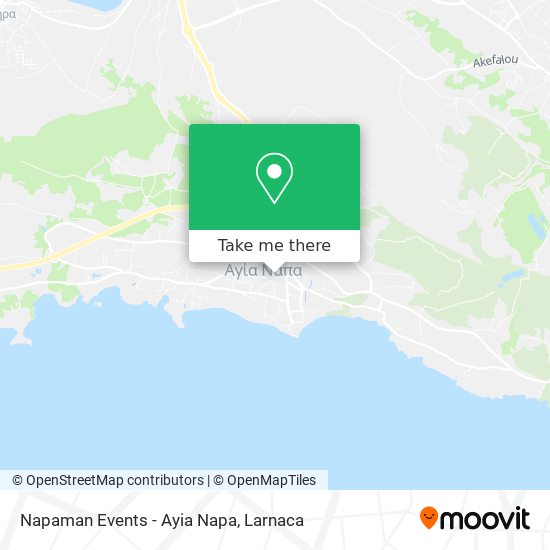 Napaman Events - Ayia Napa map
