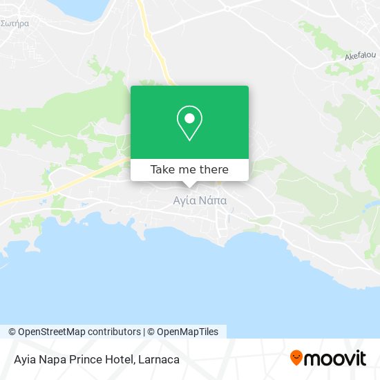 Ayia Napa Prince Hotel map