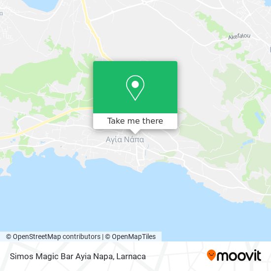 Simos Magic Bar Ayia Napa map