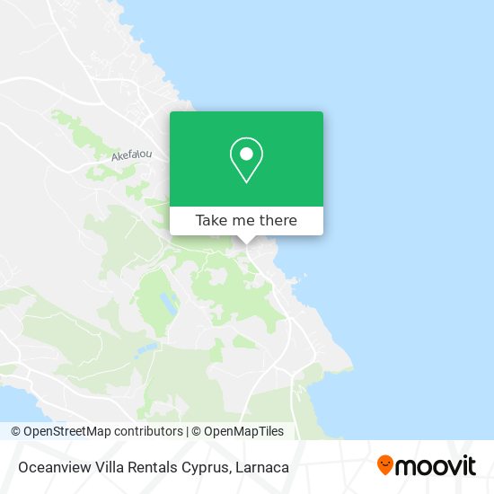 Oceanview Villa Rentals Cyprus χάρτης