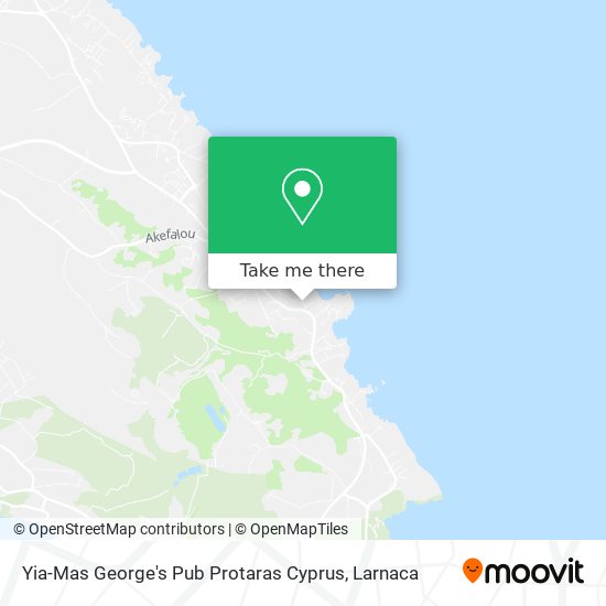 Yia-Mas George's Pub Protaras Cyprus map