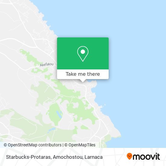 Starbucks-Protaras, Amochostou χάρτης